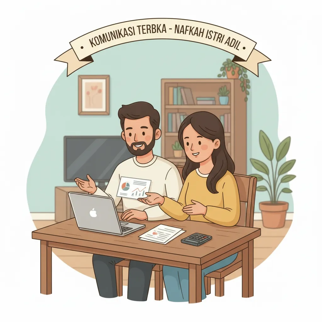 [Gambar Ilustrasi pasangan berdiskusi keuangan] Komunikasi terbuka menjadi kunci dalam menentukan jumlah nafkah istri yang adil.