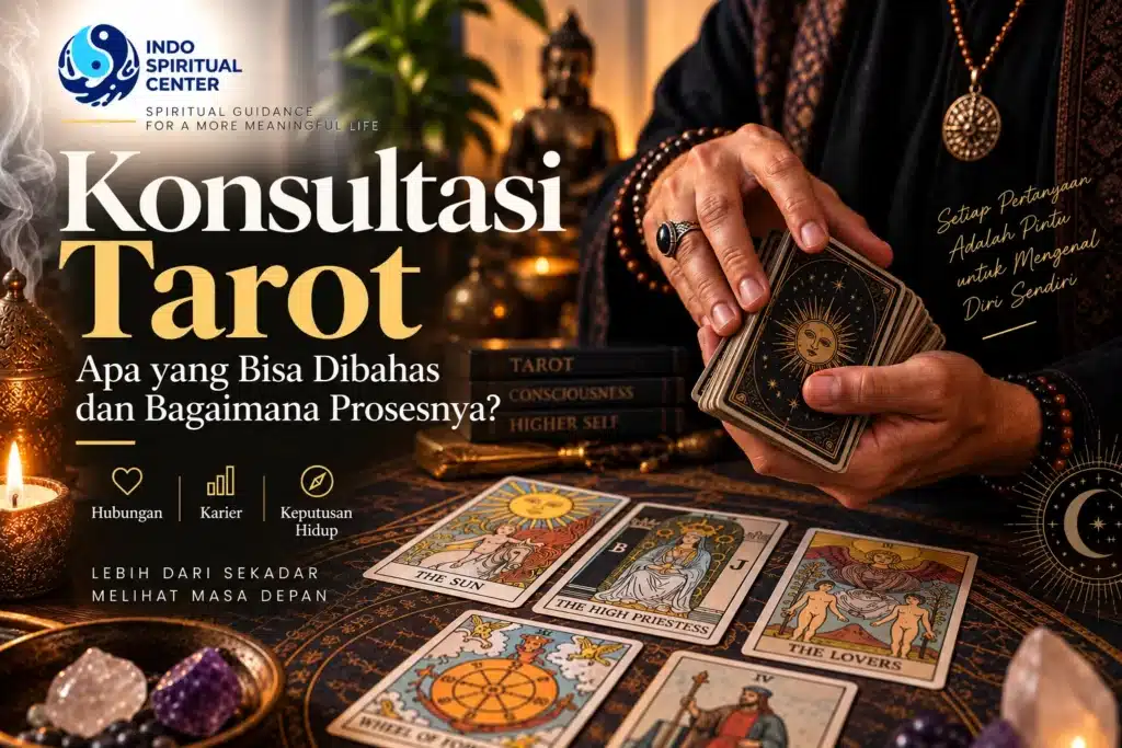 konsultasi tarot online jarak jauh ataupun melalui pertemuan langsung bersama Agy Yudhistira, pendiri Indo Spiritual Center